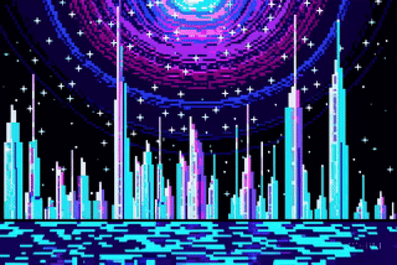 8-bit Futuristic City